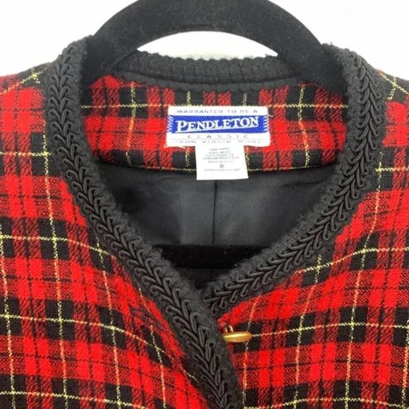 Vintage Pendleton Womens Virgin Wool Braided Blazer - Picture 3 of 9